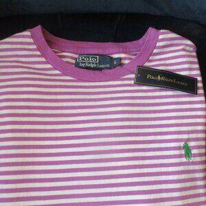 NWT POLO RALPH LAUREN ~ STRIPED T-SHIRT / SHIRT ~ L ~ SOFT COTTON